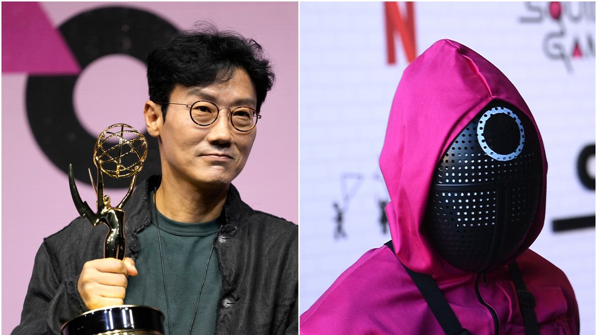 Netflix tjänar storkovan på Squid Game. Men några royalty betalas inte ut till skaparen Hwang Dong-hyuk (t.v)